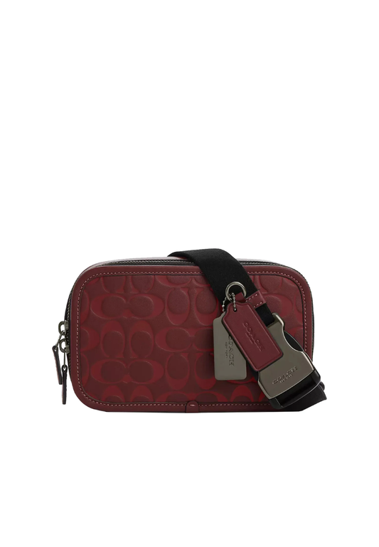 Coach Wyatt Belt Bag Belt Bag Signature Leather In Wine Multi CM150