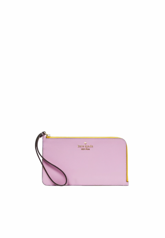 Kate Spade Lucy Bicolor Medium L Zip Wristlet In Berry Cream KH765