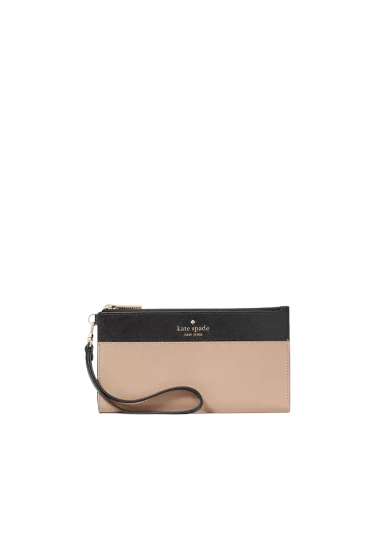 Kate Spade Madison Double Zip Wristlet In Toasted Hazelnut Multi KC507