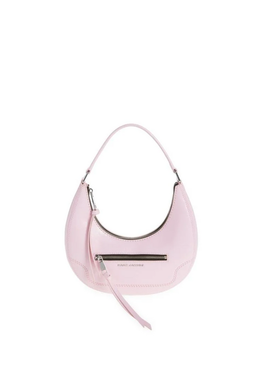 Marc Jacobs Glossy Crescent Small Shoulder Bag In Bubblegum 4P4HSH001H01