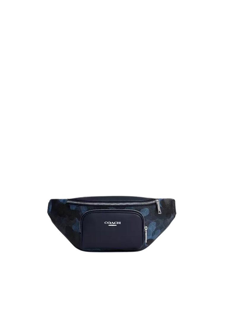 Coach Racer Small Belt Bag In Signature Camo Print In Blue Multi CDC32