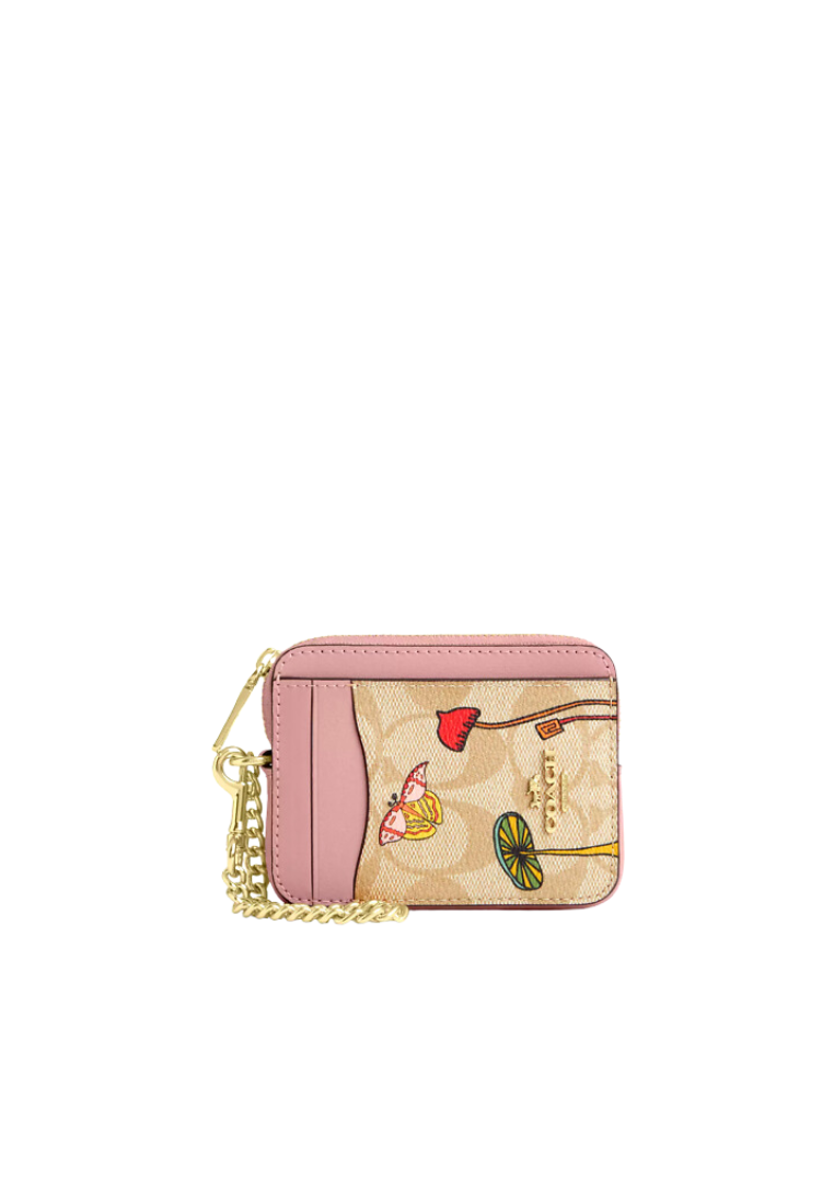 ( AS IS ) Coach Card Case X Observed By Us In Light Pink CU403