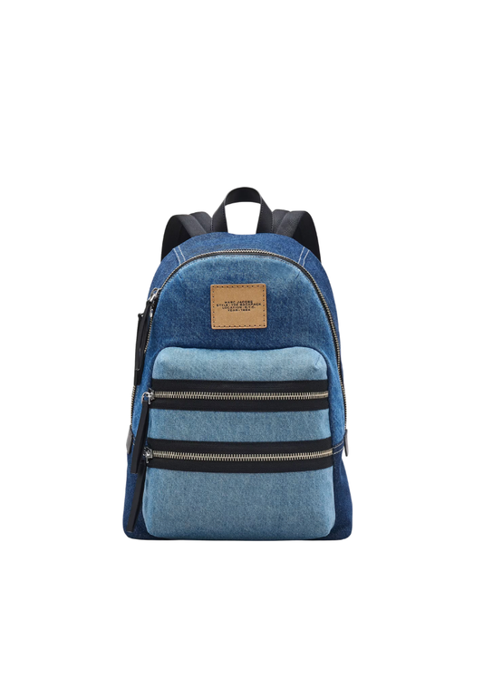 Marc Jacobs The Biker Colorblock Denim Large Backpack In Indigo Multi 2P5HBP003H03