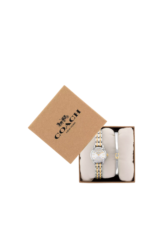 ( PREORDER ) Coach Mini Olivia Gift Set 22MM Watch In Two Tone CGG12