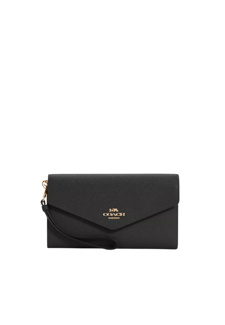 Coach Travel Envelope C0707 Wallet In Black