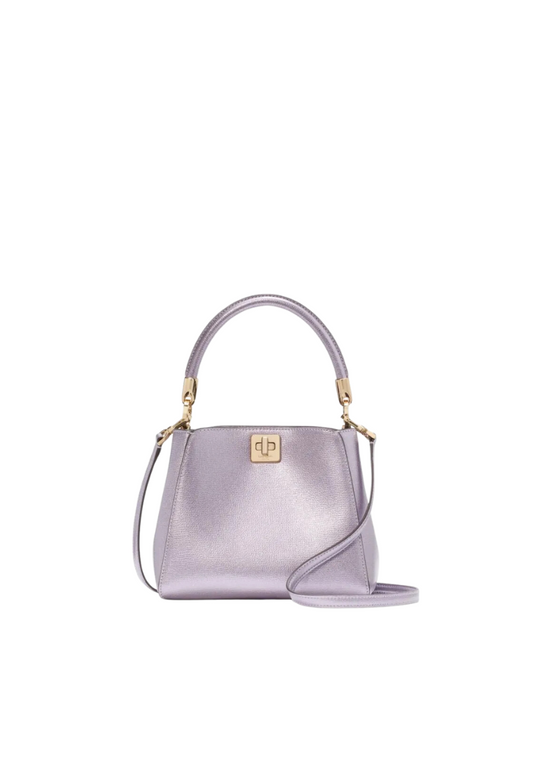 Kate Spade Phoebe Metallic Small Top Handle Satchel Bag In Light Candied KJ951