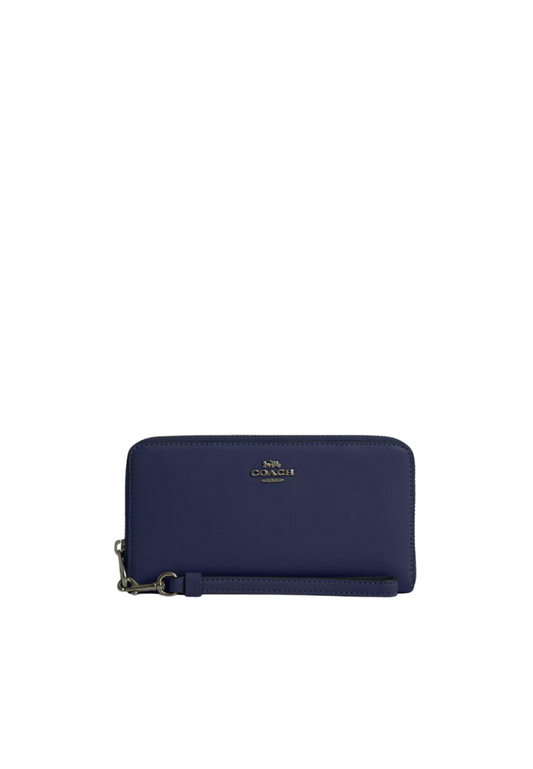 Coach Long Zip Around Wallet In True Navy CR623