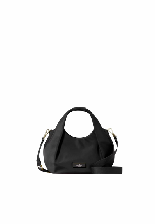 Kate Spade Carter Nylon Small Pleated Crossbody Bag In Black KL965