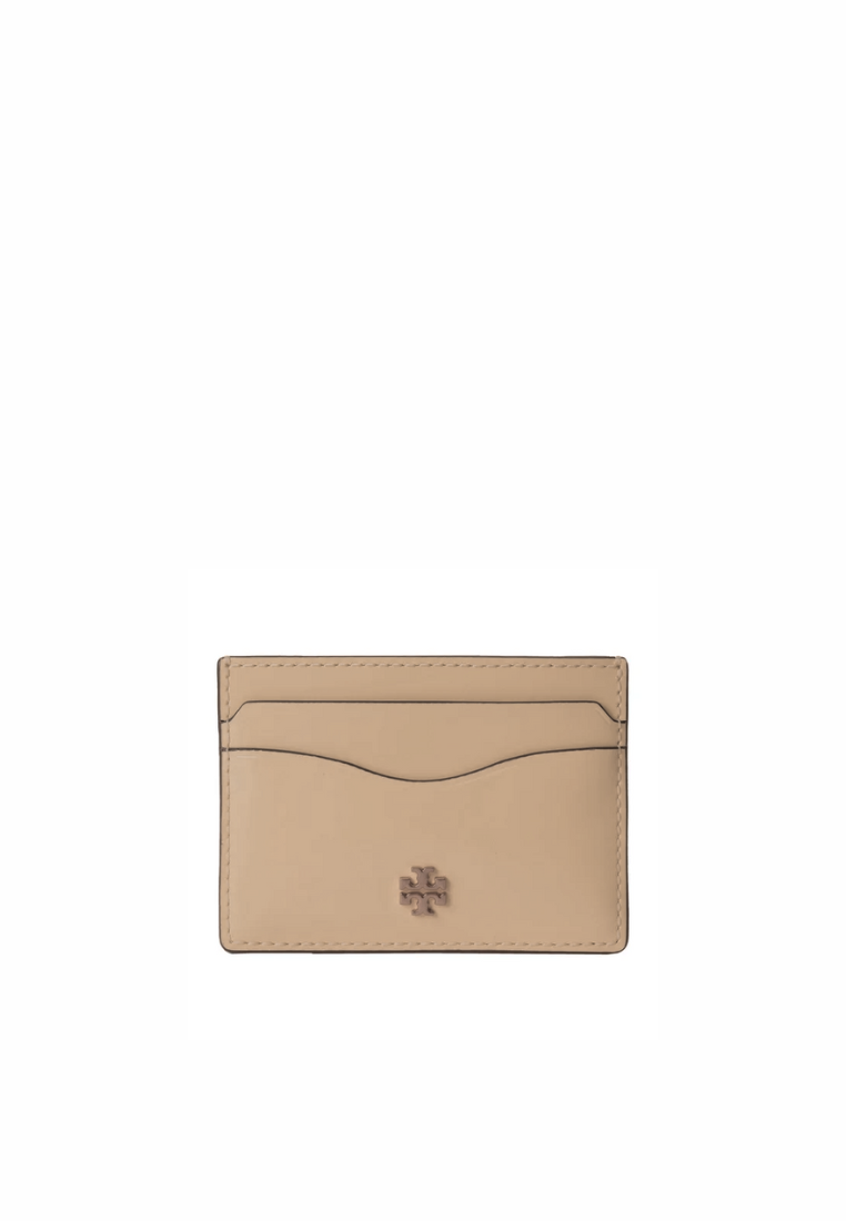 ( AS IS ) Tory Burch Emerson Patent Slim Card Case In Soft Serve 139340