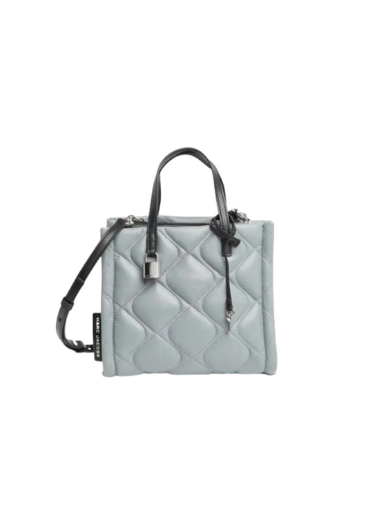 Marc Jacobs Quilted Mini Grind H047L01RE22 Leather Tote Bag In Rock Grey