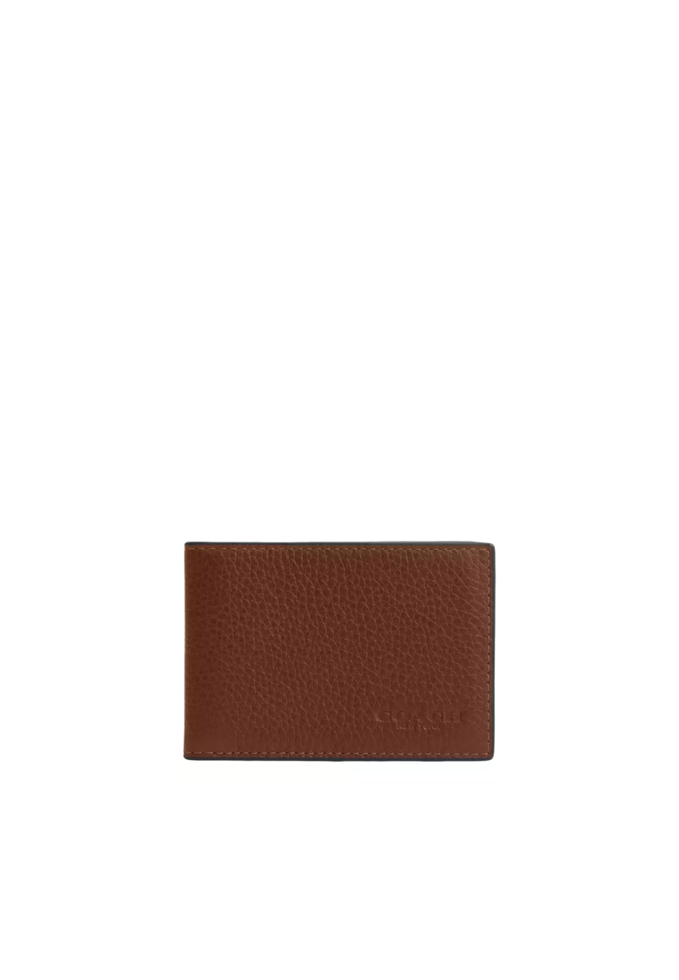 Coach Compact Billfold Wallet In Saddle CM167