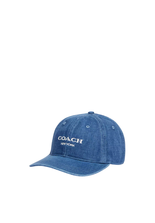 ( PREORDER ) Coach Denim Baseball Hat In Denim CAA62