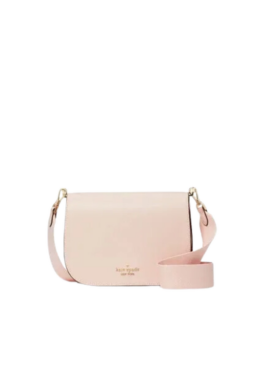 Kate Spade Madison Saddle Bag Saffiano Leather In Conch Pink KC438