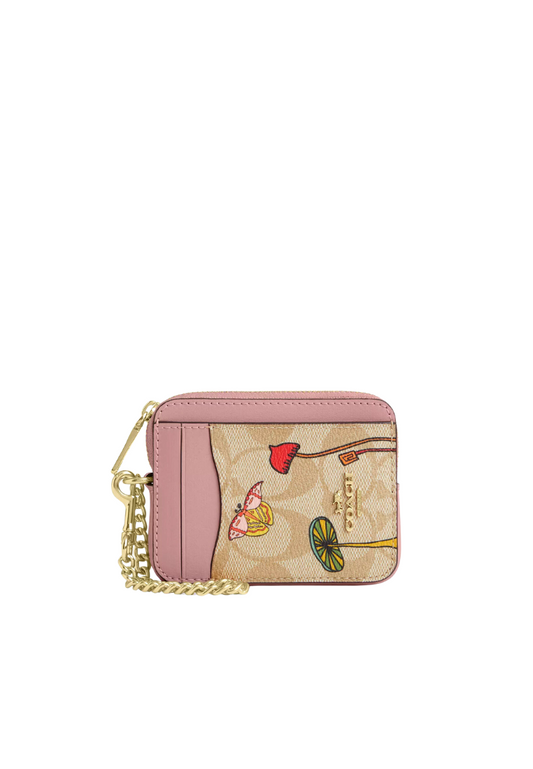 ( AS IS ) Coach Card Case X Observed By Us In Light Pink CU403