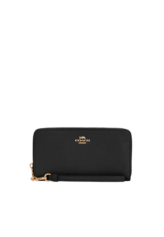 Coach Zip Around C3441 Long Wallet In Black