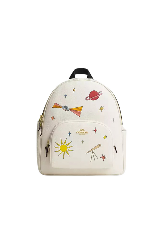 Coach Court Bagpack X Observed By Us In Chalk Multi CU389