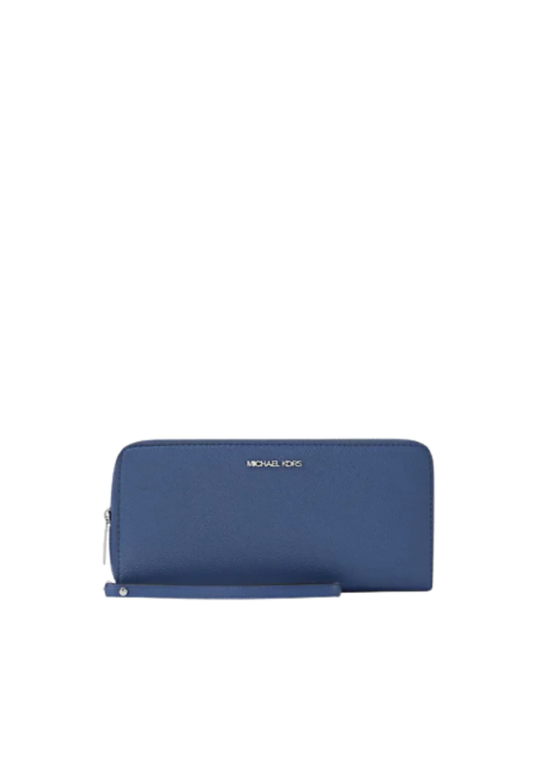 Michael Kors Large Pebbled Leather Continental Wallet In Galaxy Blue 35F7STVE7L