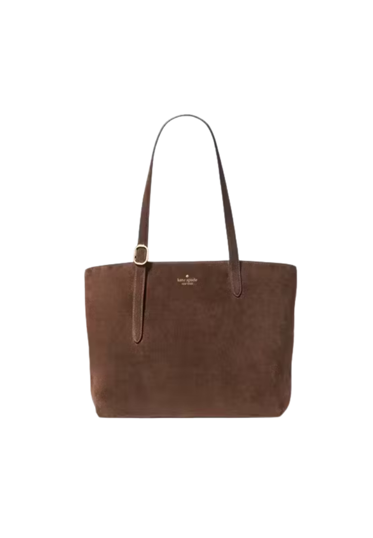 Kate Spade 454 Suede Large Tote Bag In Hot Fudge KM714