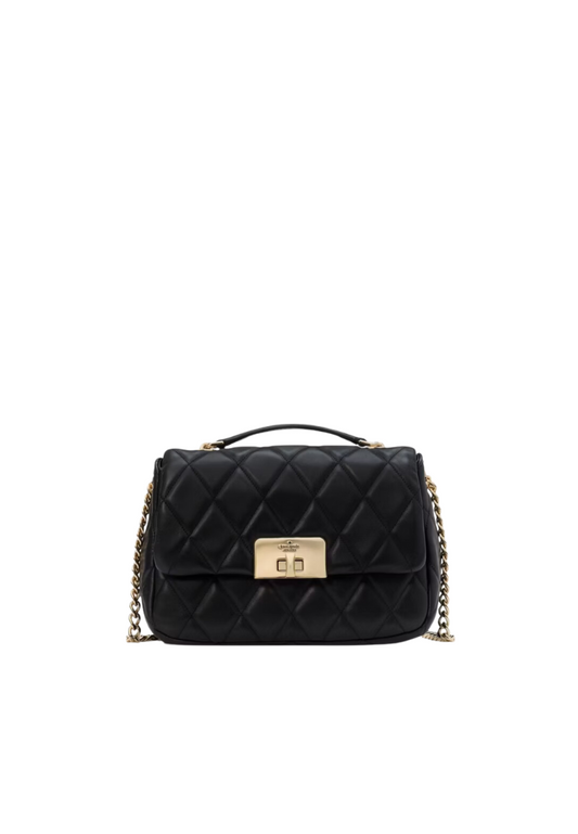 Kate Spade Carey Quilted Small Flap Crossbody Bag In Black KJ949