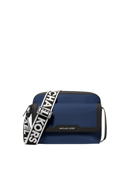 ( PREORDER ) Michael Kors Lautner Medium Nylon Camera Crossbody Bag In Navy 37F5LLAM1B