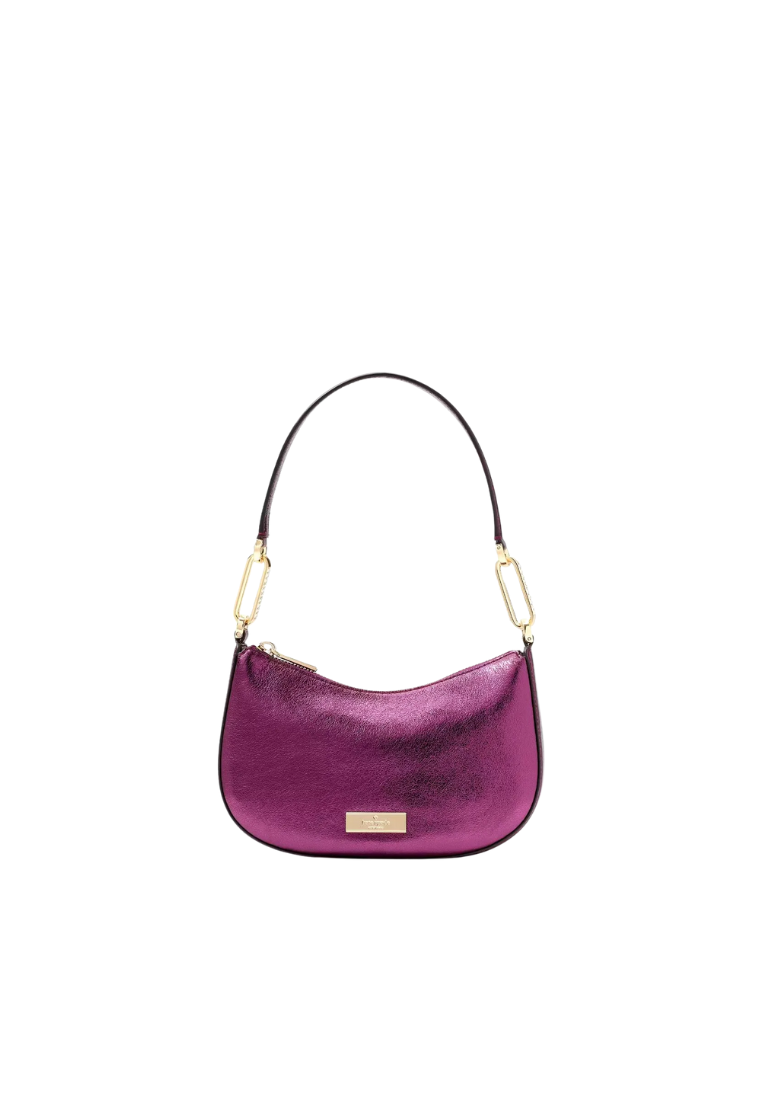 Kate Spade Nina Metallic Shoulder Bag In Dark Raspberry KI947