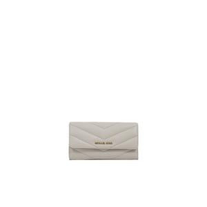 Michael Kors Jet Set Travel Soft Quilted Leather Large Trifold Wallet In Light Cream 35R4GTVF9V