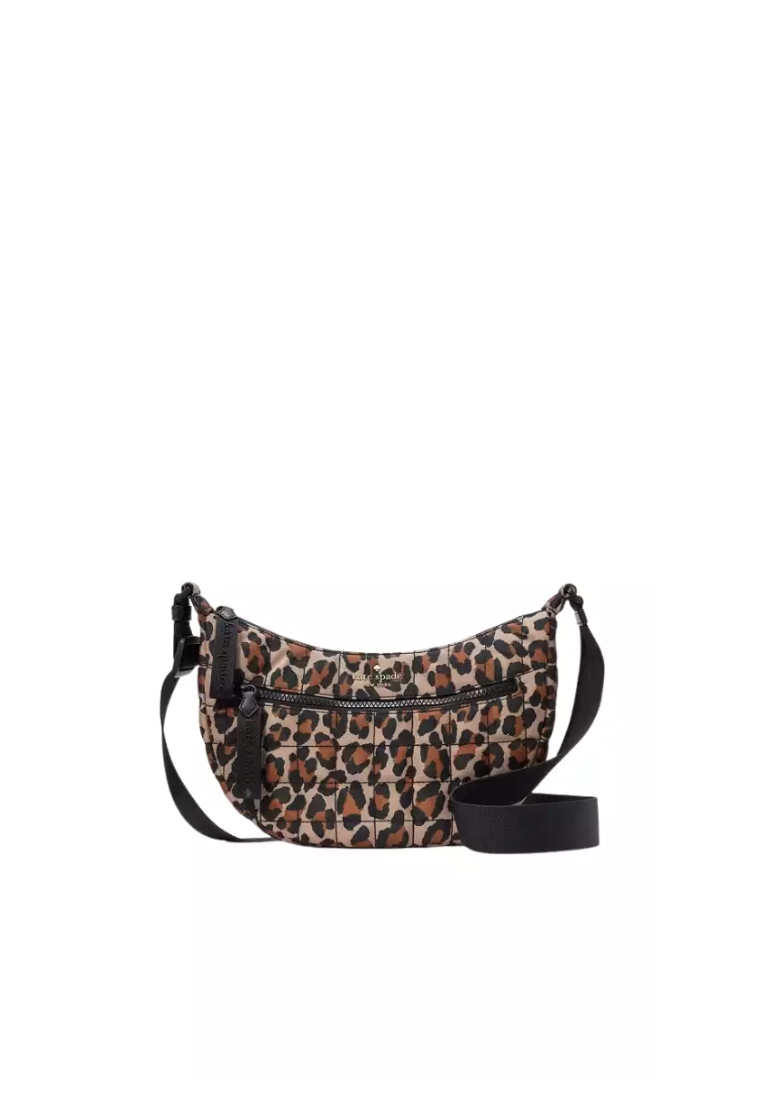 Kate Spade Camden Quilted Leopard Shoulder Bag In Brown Multi KH407