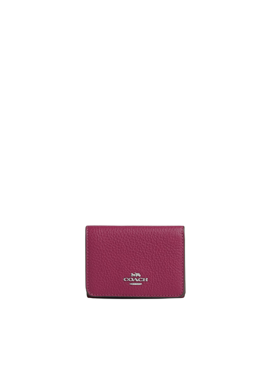 Coach Card Holder Wallet Signature Canvas With Bow Print In Pink Multi CZ447