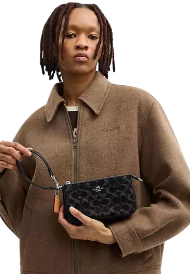 Coach Nolita 19 HandBag In Signature Denim In Black CCZ48