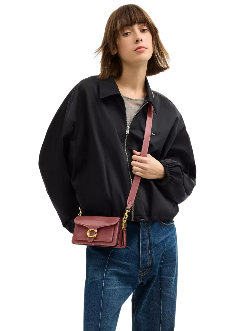 ( PREORDER ) Coach Tabby 20 Shoulder Bag In Brass Peony CW632