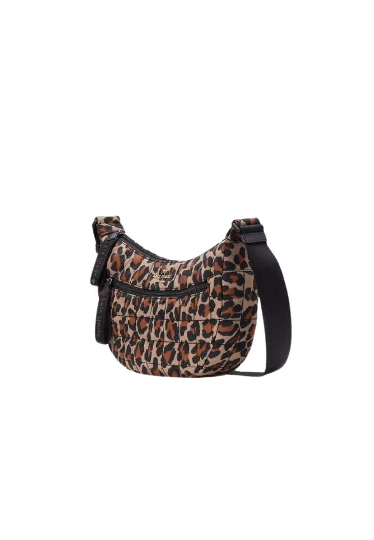 Kate Spade Camden Quilted Leopard Shoulder Bag In Brown Multi KH407