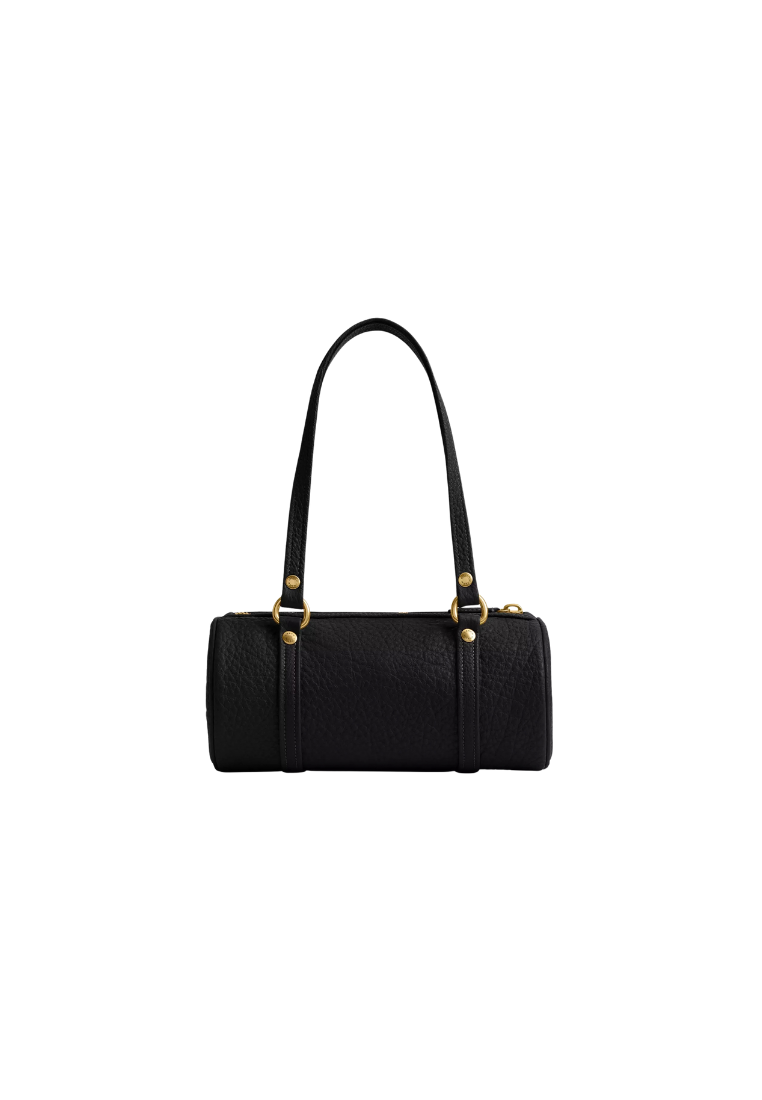 ( PREORDER ) Coach Kisslock Barrel 28 Shoulder Bag In Brass Black CEM05