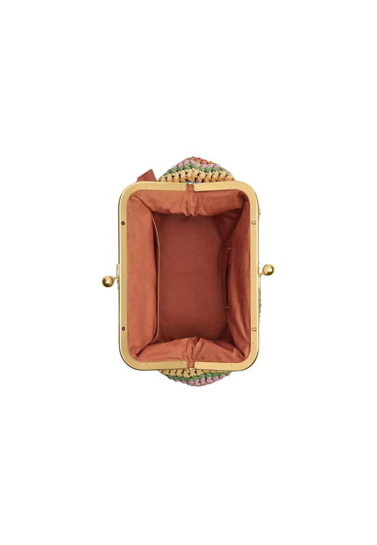 ( PREORDER ) Coach Kisslock Frame 27 Shoulder Bag In Brass Multi CDZ29