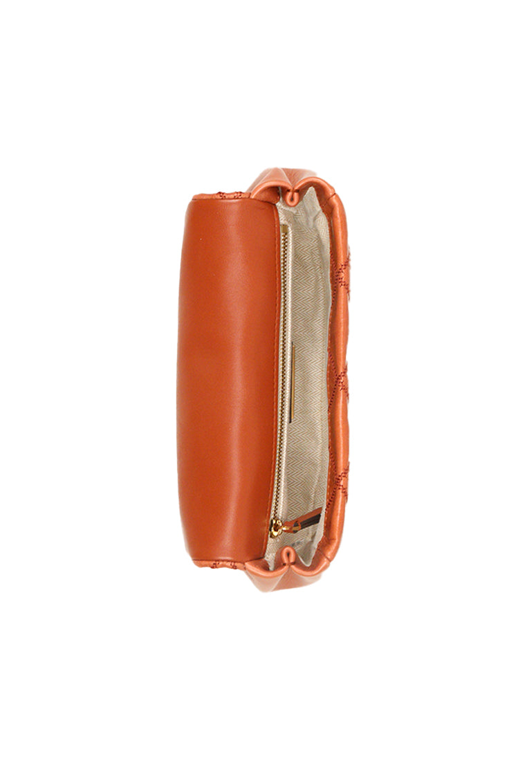 Tory Burch Willa Glazed Mini Top Handle In Dark Whiskey 156136