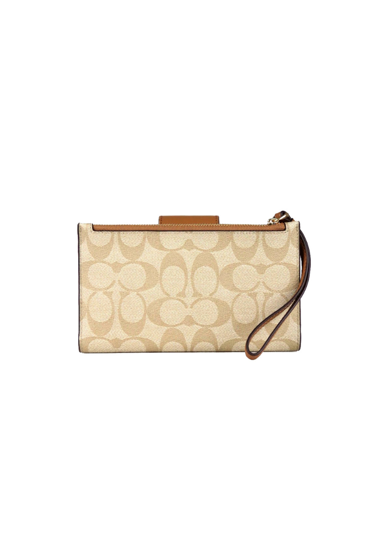 Coach Signature Tech C2874 Phone Wallet In Light Khaki