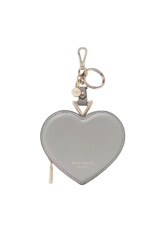 ( PREORDER ) Kate Spade Liv Heart Coin Purse In Nimbus Grey KK753