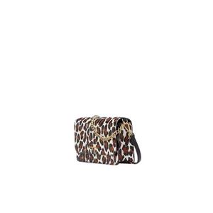 Kate Spade Madison Spotted Leopard Crossbody Bag Small Flap In Cream Multi KH778