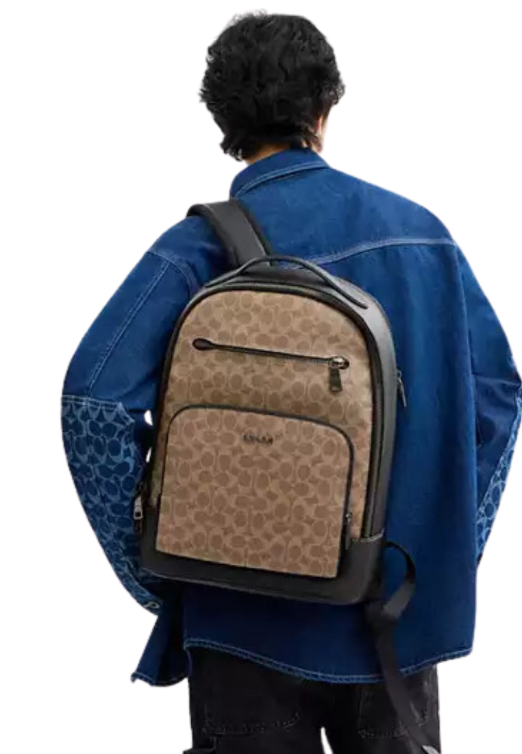 ( PREORDER ) Coach Ethan Backpack In Tan Black CV919