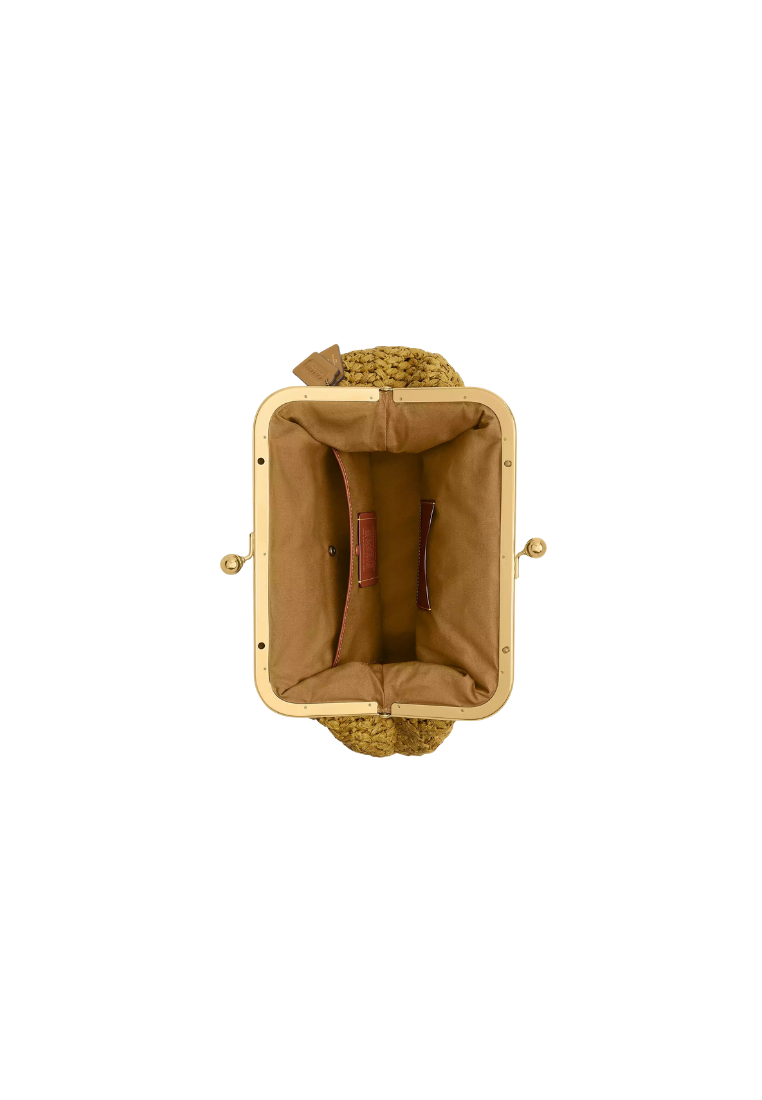 ( PREORDER ) Coach Kisslock Frame 27 Shoulder Bag In Muted Olive CDZ28