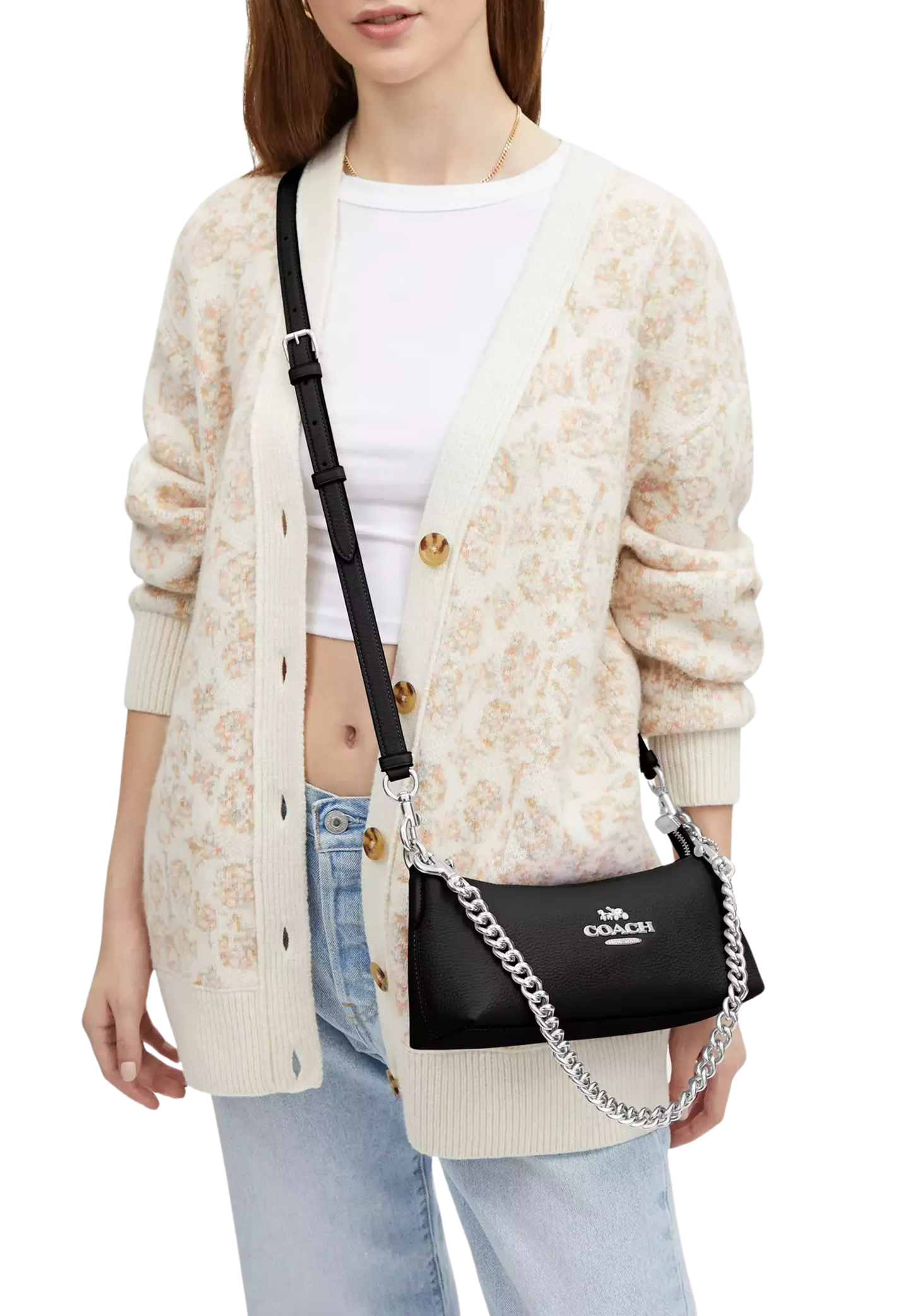 Coach Charlotte Shoulder Bag In Black Badlands CL407