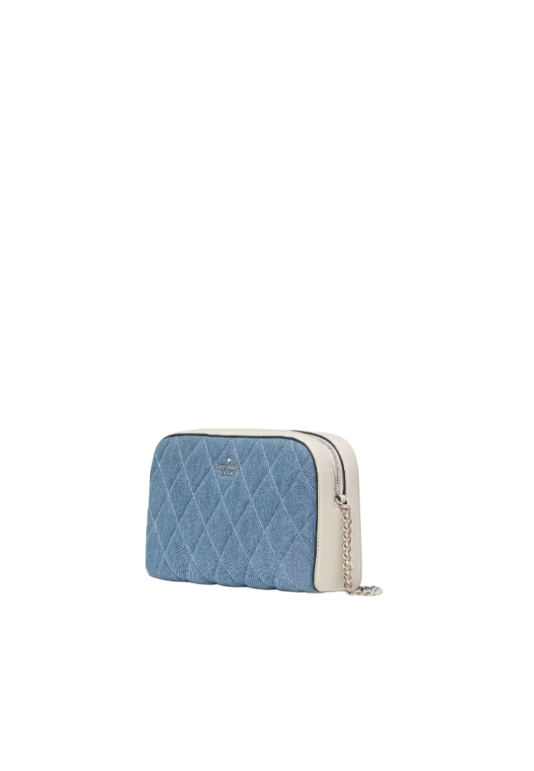 Kate Spade Carey Denim Mini Camera Bag In Blue Multi KG667