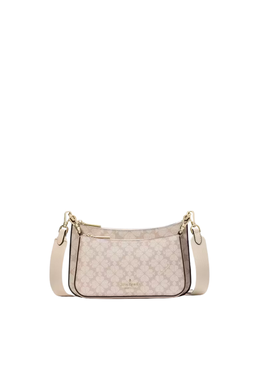 ( PREORDER ) Kate Spade Spade Flower Small Crossbody Bag In Dark Beige Multi KI372