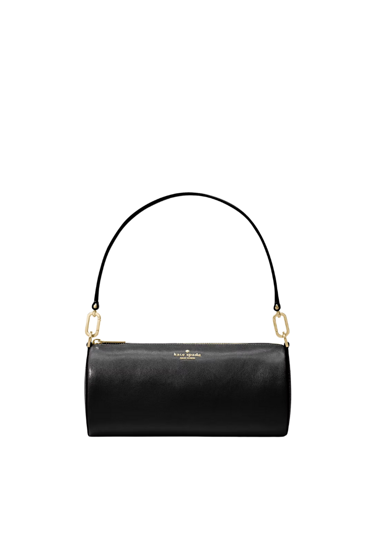 ( PREORDER ) Kate Spade Roulette Glazed Leather Medium Shoulder Bag In Black KN202