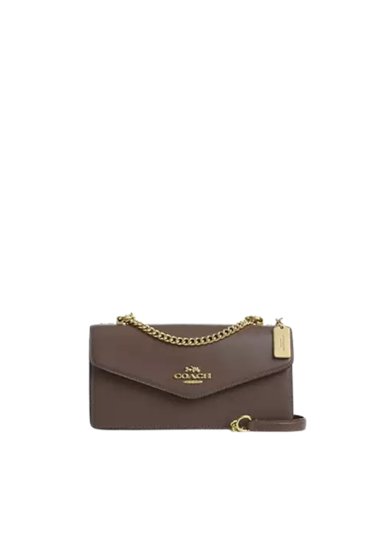 ( PREORDER ) Coach Klare Envelope Crossbody Bag In Dark Stone CBI98