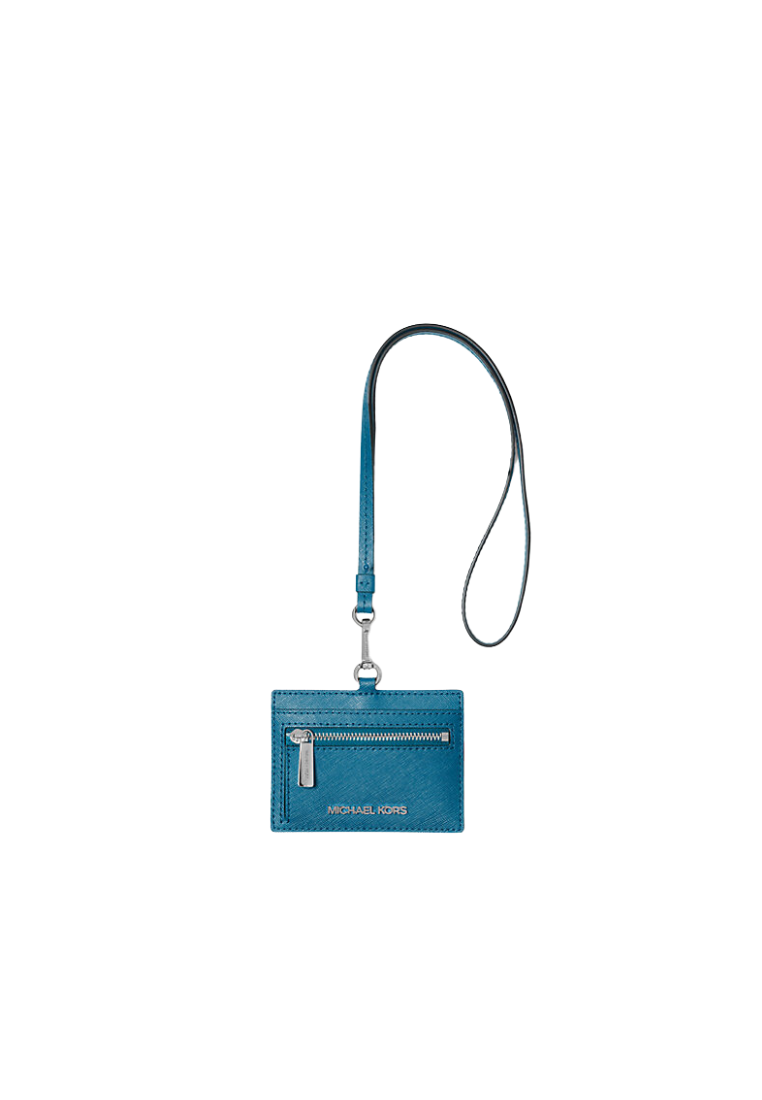 Michael Kors Jet Set Travel Lanyard Saffiano Leather In Teal 35S3STVD3L