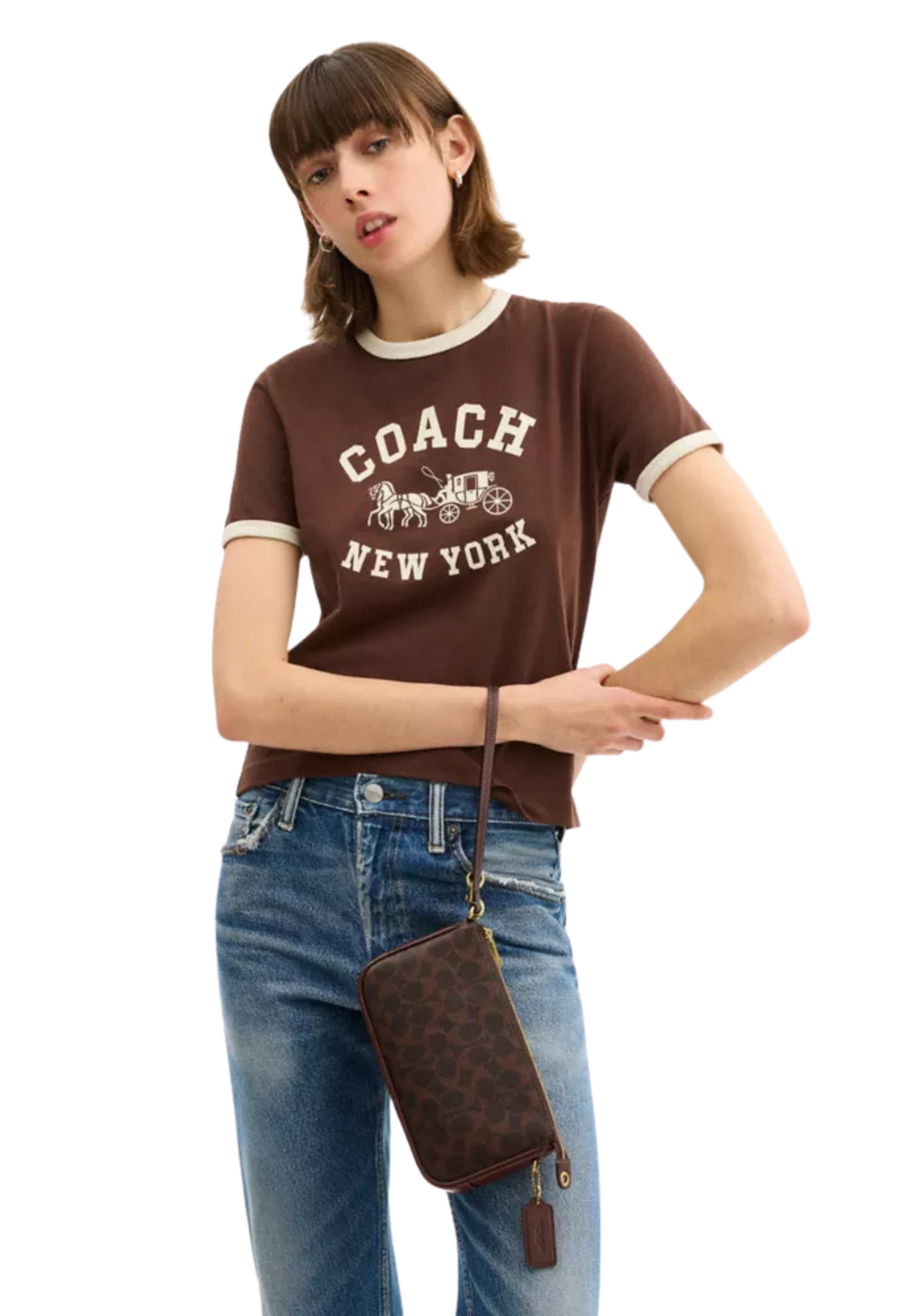 Coach Plaza Bag 22 Shoulder Bag Signature Canvas In Maple CCC42