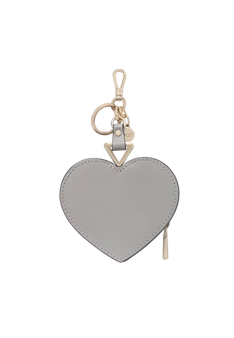 ( PREORDER ) Kate Spade Liv Heart Coin Purse In Nimbus Grey KK753