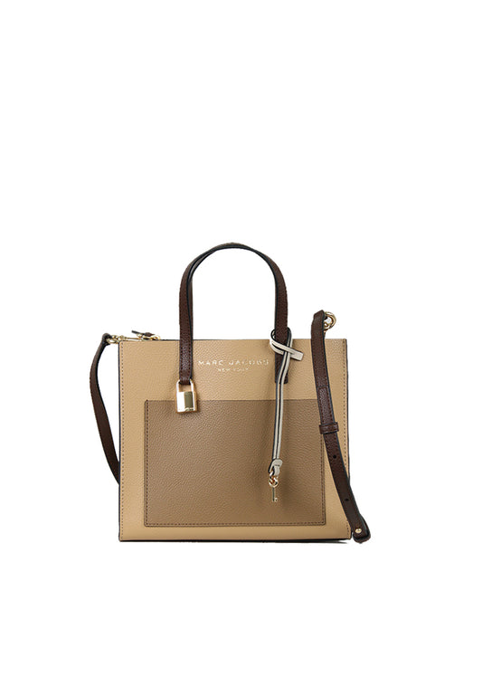Marc Jacobs Mini Grind Tote Bag Colorblock In Iced Coffee Multi M0016132