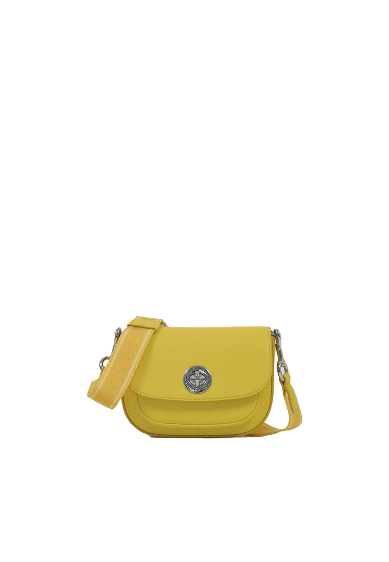 Marc Jacobs The Turn Lock Logo Mini Crossbody Bag In Sun 4R3HMS002H02