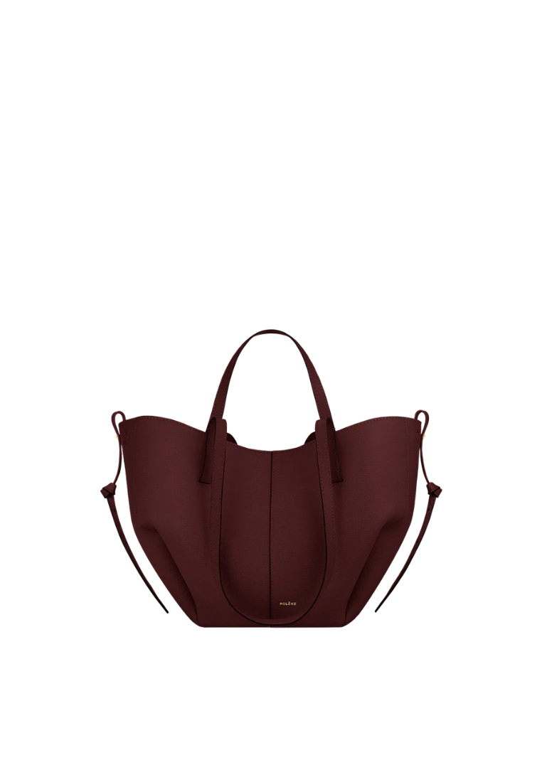 ( PREORDER ) Polene Cyme Mini Shoulder Bag In Textured Black Cherry